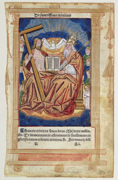 The Trinity, from Feuillets de Psaumes by French School